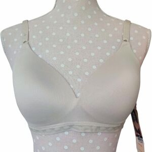 WARNER'S Simply Perfect Bra 36B Beige Wireless Lightly Lined Comfort